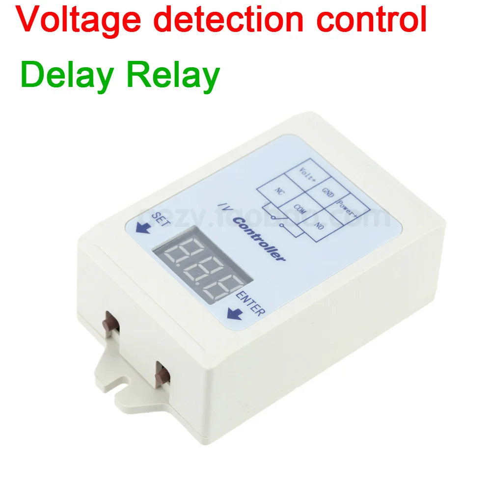 

DYKB LED Digital DC Voltage detection control delay Switch relay F/ 12V 24V battery charge discharge voltage Monitor protection