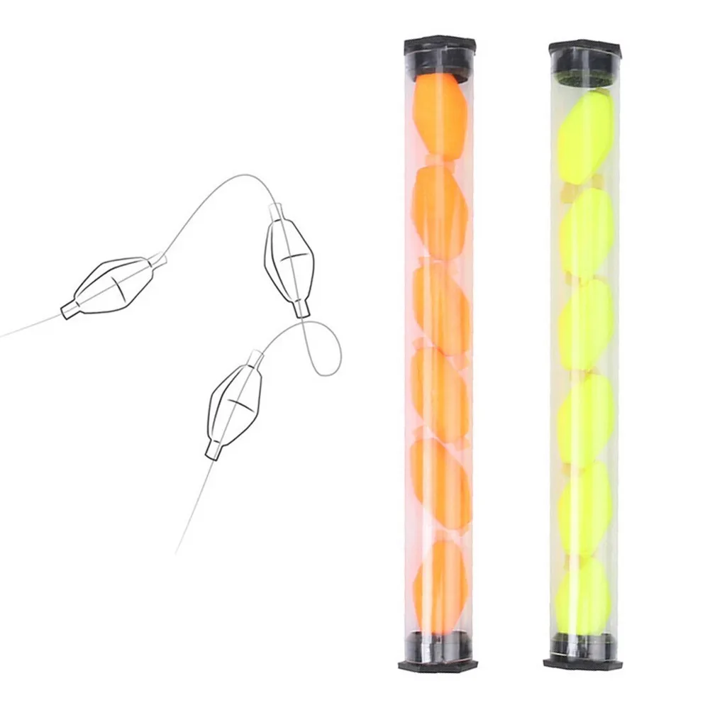 

6pcs Fly Fishing Strike Indicators Fluorescent Oval Strike Indicators Foam Float Highly Visibility Iscas Fish Tackle Tools