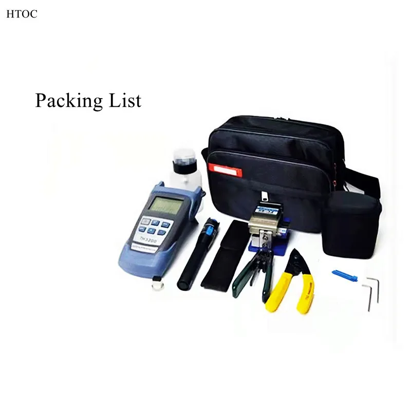 FTTH Fiber Optic Tool Kit with Fiber Power Meter and 5mW Visual Fault Locator and Cable Cutter Stripper FC-6S Fiber Cleaver
