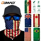 Национальные маски с изображением флага, полулицевая крышка, бандана, трубчатый шарф, пятна для бега, велоспорта, кемпинга, лыжная головная повязка для рыбалки, шеи, теплые гетры для мужчин