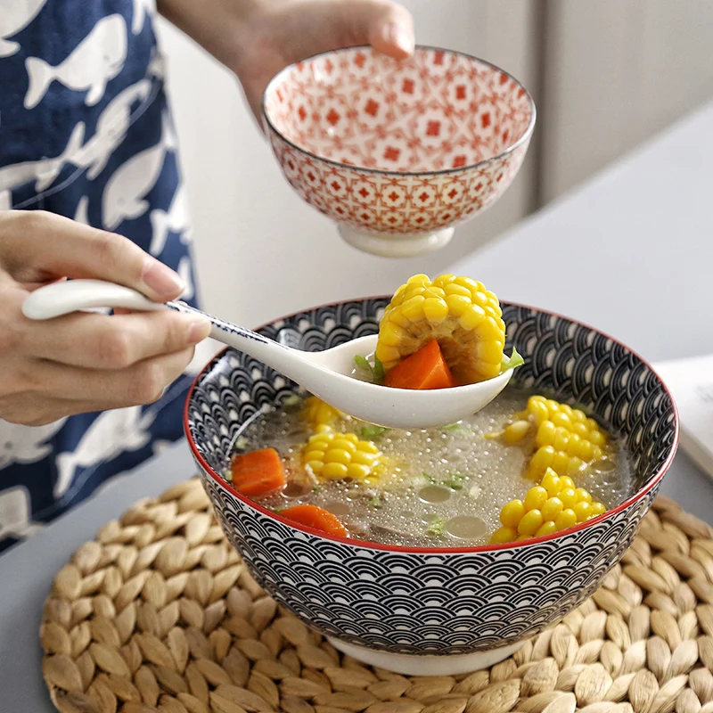 4 шт./компл. керамика столовая ложка суповая большой Размеры фарфоровая посуда