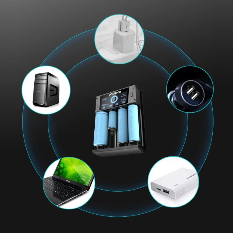 Инструмент запчасти аксессуары 4 слота для смарт ЖК дисплей литий ионный никель