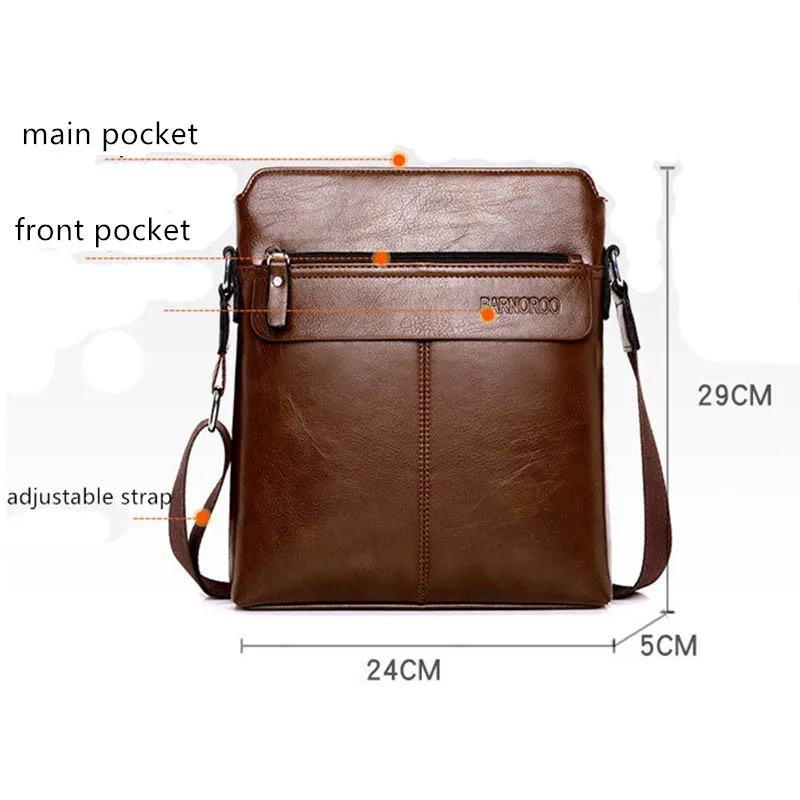 Деловая сумка-мессенджер через плечо для мужчин винтажная Повседневная сумочка