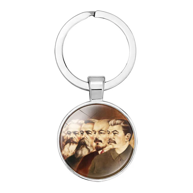 CCCP брелок с российским гербом коммунизмом печатным стеклом кабошон СССР Сталин