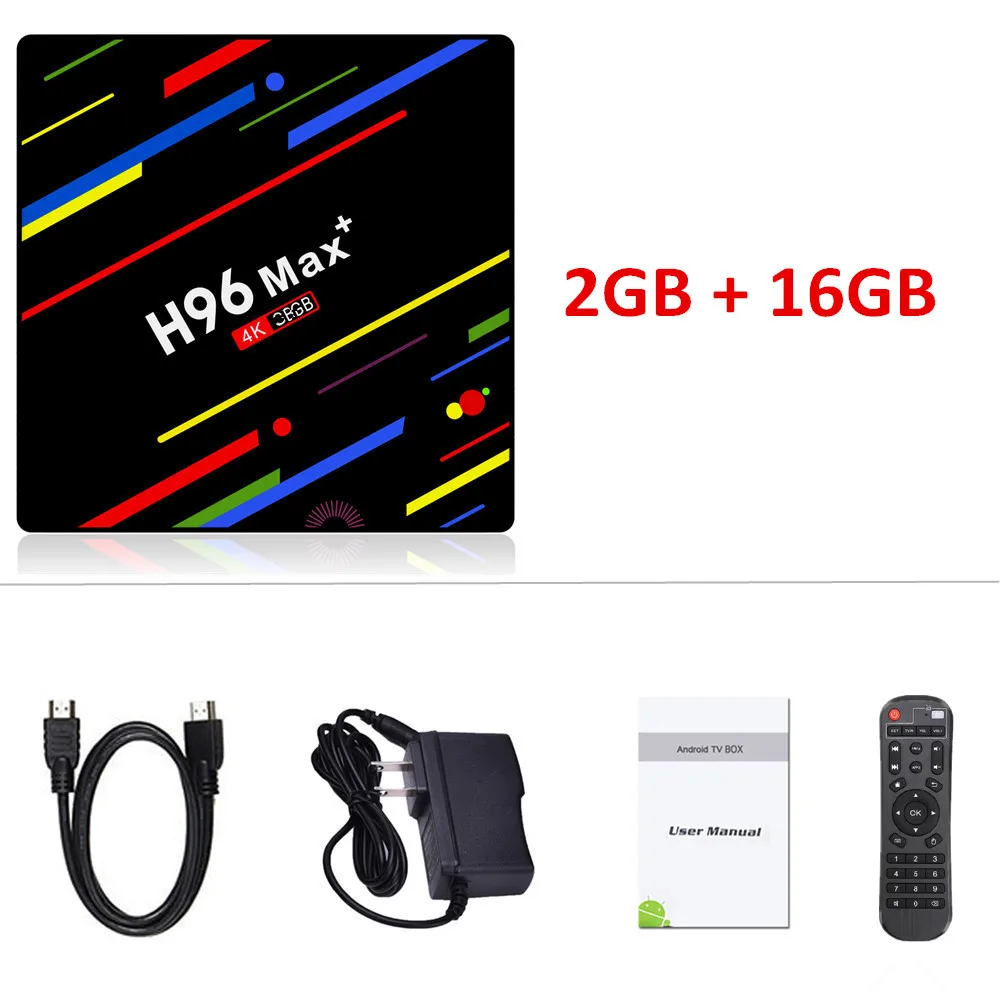 H96 MAX plus RK3328 Android 9,0 ТВ-приставка 4 Гб ОЗУ 64 Гб ПЗУ 32 Гб ТВ-приставка Wifi 4K Netflix Youtube 2G16G смарт-медиаплеер - Цвет: 2G 16G