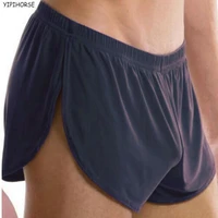 large size men male underwear comfortable sexy man boxer shorts u convex pouch silk sexy body xxl size underpant factory sale
