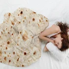 Микротонкое одеяло Burrit, реалистичное пищевое одеяло Taco Burrito Tortilla, мягкое флисовое теплое дорожное одеяло для дивана, Фланелевое плюшевое одеяло Ru