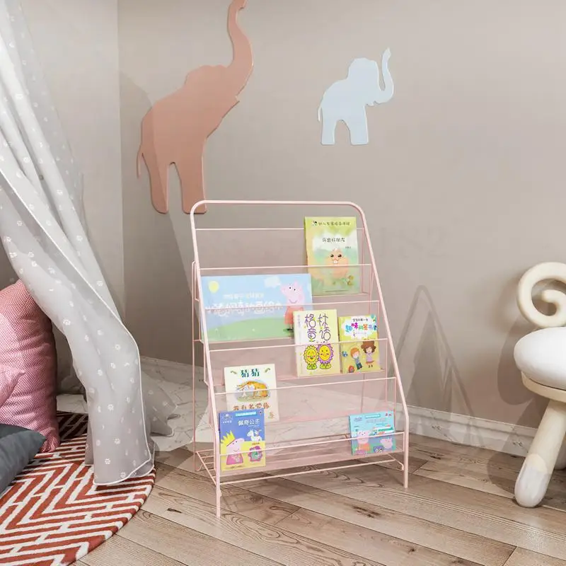 Скандинавская железная полка для книг и магазинов простой напольный книжный