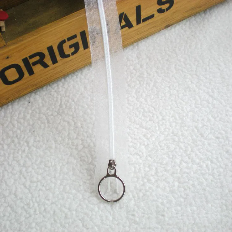 

100 шт., прозрачные белые нейлоновые молнии 3 #25 см