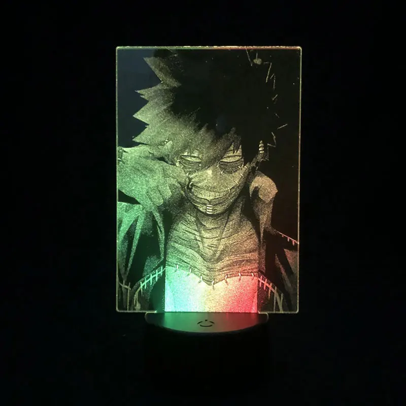 

Remote Control Two Tone Lamp My Hero Academia Dabi Japanese Anime Manga Colorful Two Tone Led Light Two Tone 3D Lamp Delivery