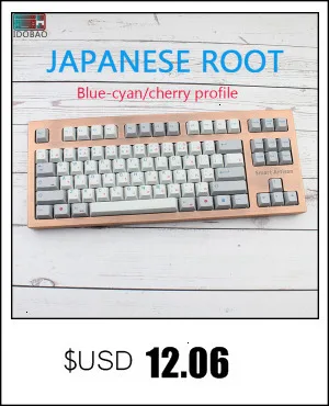 Мини-клавиатура Dye Sub Keycaps гранитный цвет для механической клавиатуры Вишневый японский корень черный шрифт Pbt Keycap Teclado
