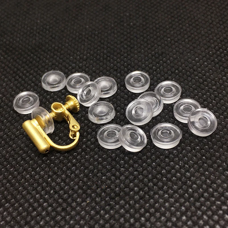 100 шт./лот серьги-клипсы аксессуары прозрачные пластиковые серьги-разделители