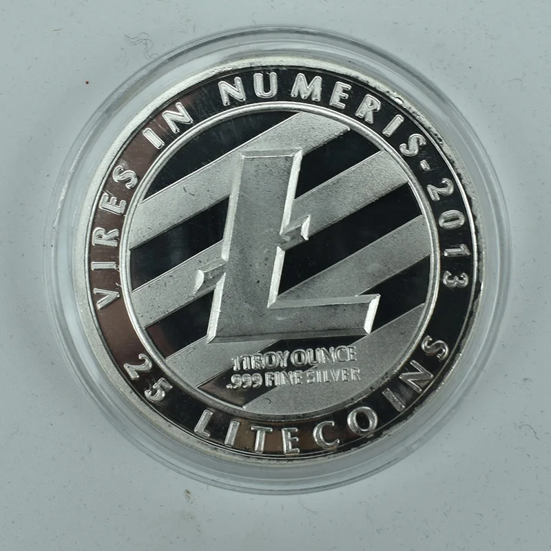 Размер 40 мм/3 мм позолоченная монета Litecoin из металла для подарка и