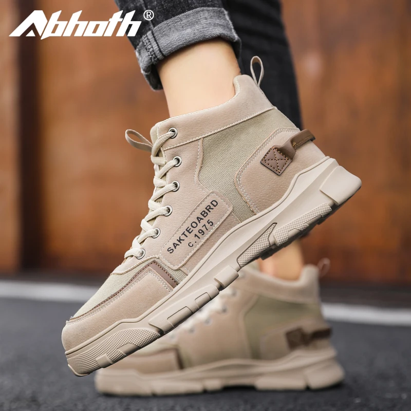 

Abhoth Men Shoes High Cut Comfortable Men Sneakers Lace-up Non-slip Men Casual Shoes 2021 Martin Boots Zapatos Deportivos 39-44