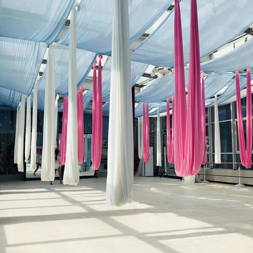 Перед Фитнес высокая прочность антенны Йога Комплект гамака 5M x 2 8 M