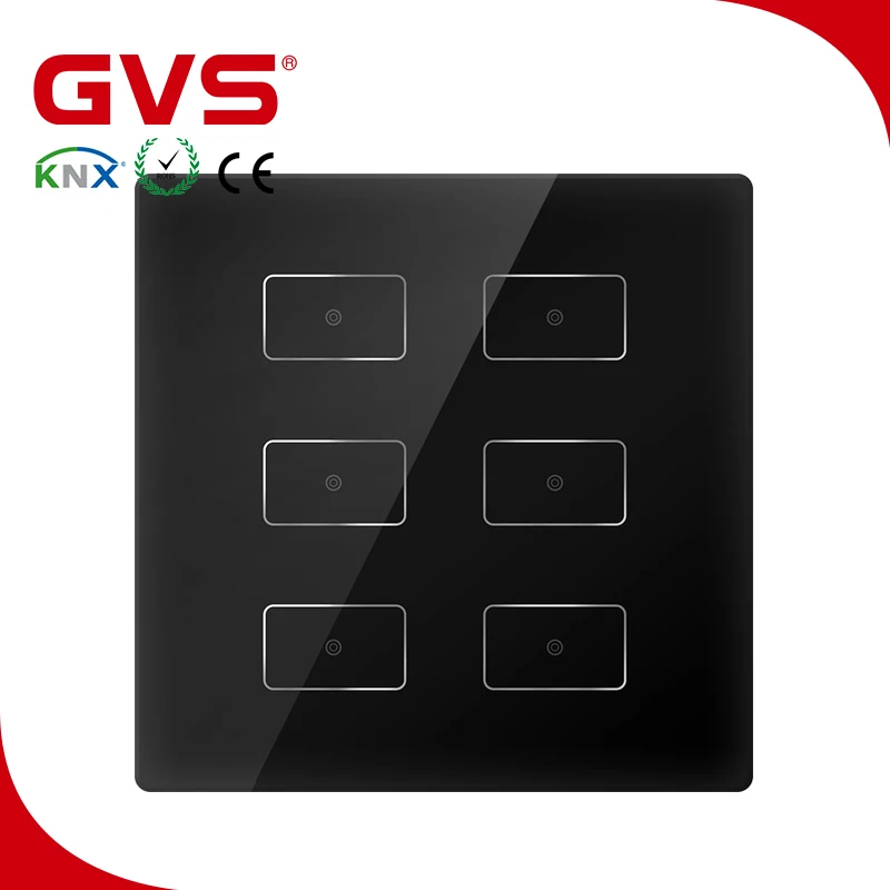 Умный дом автоматизация KNX/bei GVS K BUS емкостный 6 кнопочный датчик черная