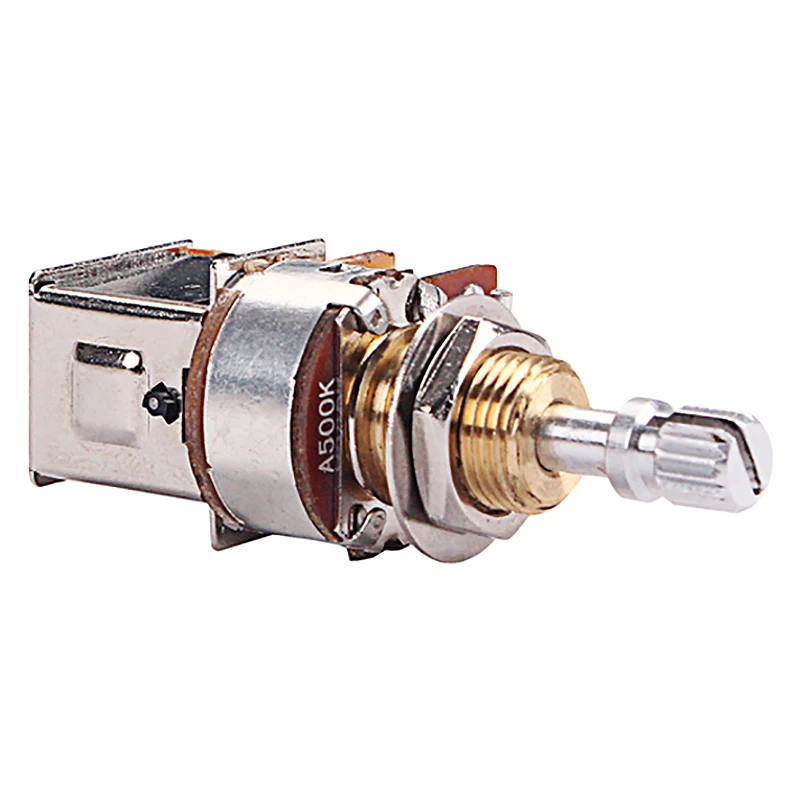 A500K Potentiometer Push Pull Switch Splined Dpdt Pot Shaft 25Mm Electric Guitar Tone Volume Parts &amp Accessories | Спорт и