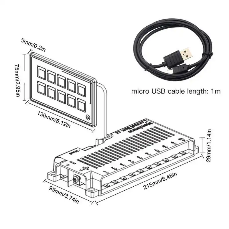 Панель переключателя мембранного управления 10P управление через приложение с