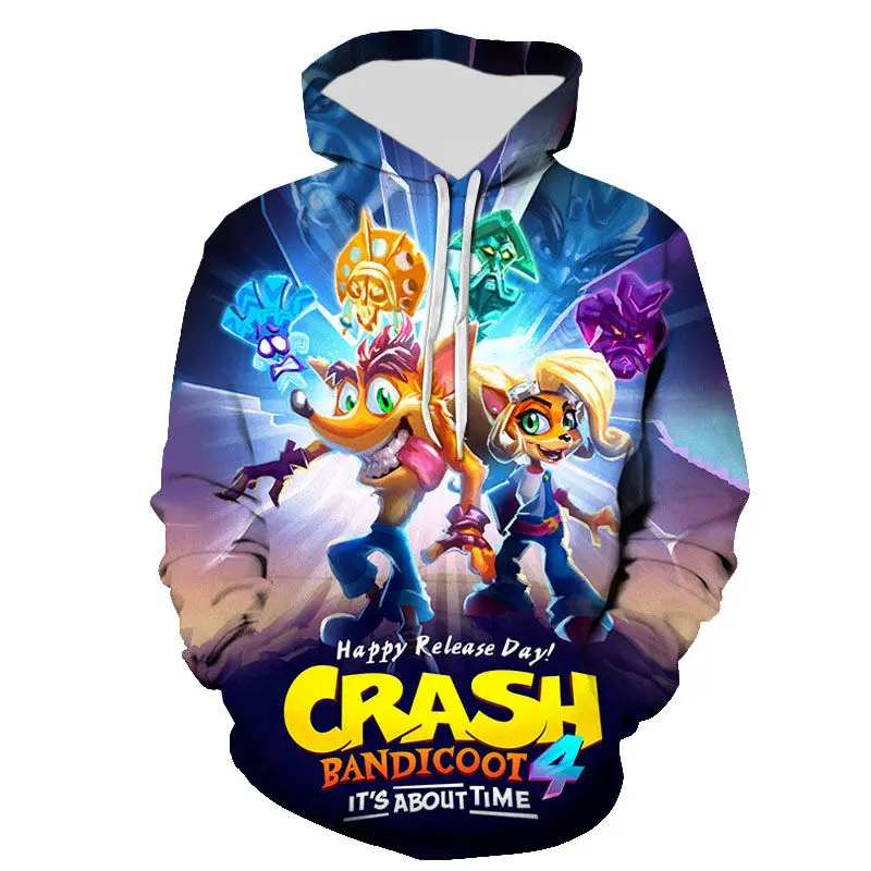 Пуловер 3D новинка японские игры полосатая повязка мужские и женские толстовки с