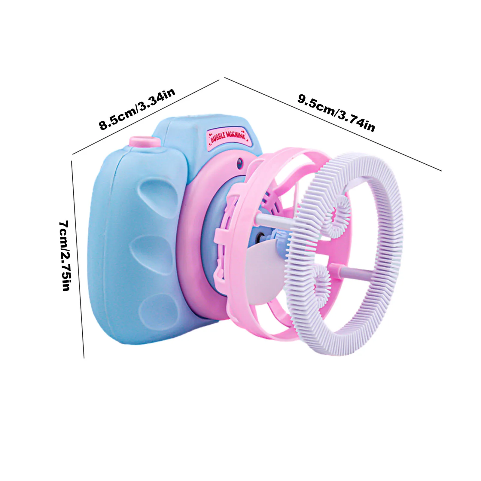 

Summer Funny Magic Bubble Blower Machine Electric Automatic Bubble Maker Gun With Mini Fan Camera Kids Outdoor Toys Supplies