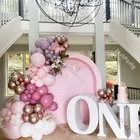 92 шт. удвоенный Macaron ярко-розовый комплект гирлянд из воздушных шаров свадебные украшения розовое золото двойной розовый белый воздушный шар арка декор для детского душа