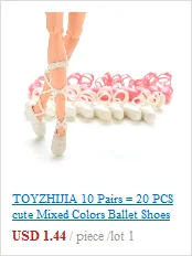 TOYZHIJIA/20 шт./лот; модные босоножки на высоком каблуке; туфли в кукольном стиле с фиксированным ремешком и бантом для кукол Барби; разные цвета