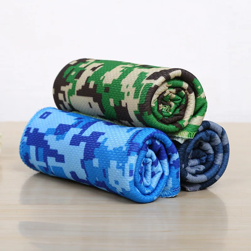 

Printed Camouflage Ice Towel Cold Sense Cooling Ice Outdoor Sports Towel Outdoor Sports Yoga Fitness Hand Towel Golf Swim Towel