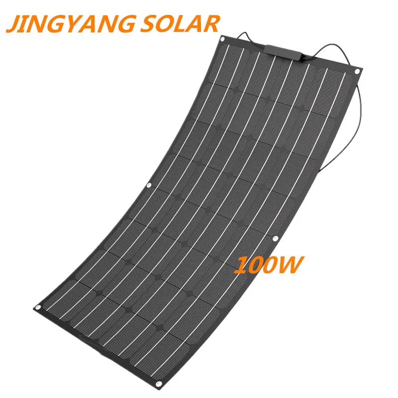 Производитель Китай 100 Вт тонкая пленка ETFE Гибкая солнечная панель Моно батарея 12