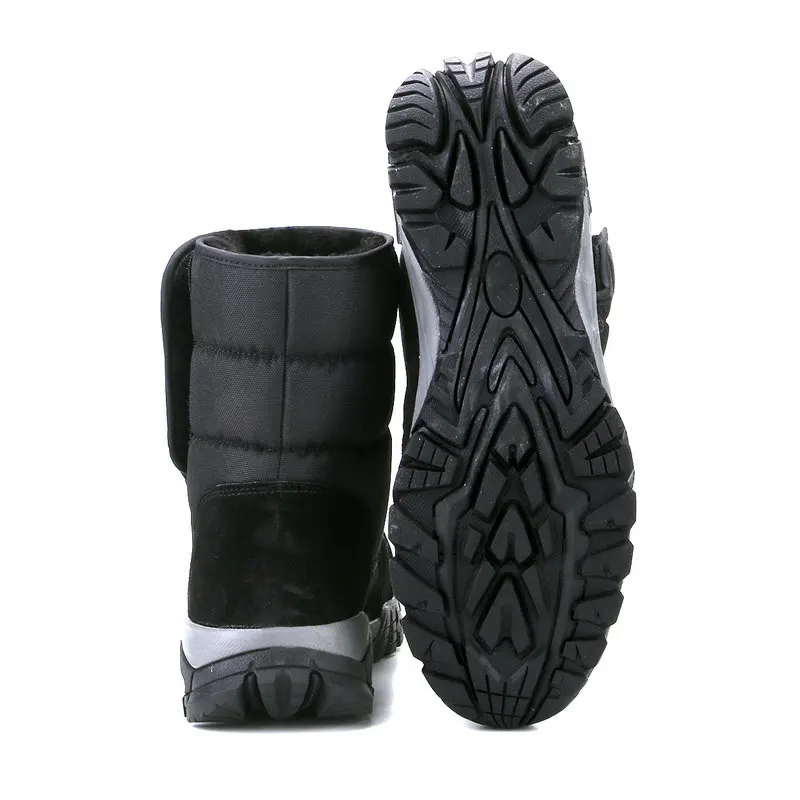Мужские ботинки 2020 г. Новые зимние Ботинки Зимняя обувь Большие размеры черные