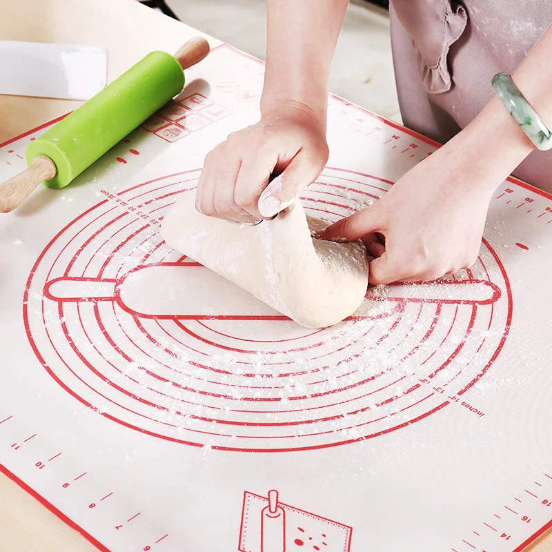 

Non-Stick Silicone Baking Mat Pizza Dough Maker Kneading Rolling Dough Pad Mat Bakeware Kneading Cooking Tools Bake Accessories