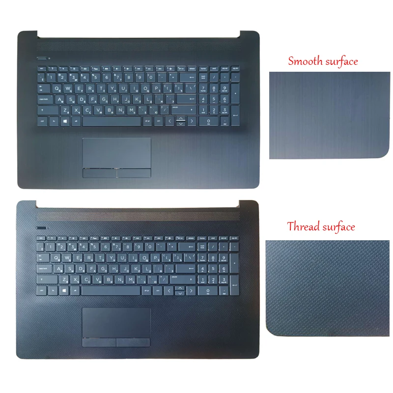 Русская клавиатура для ноутбука с подсветкой HP Pavilion 17-BY 17-CA черной подставкой рук