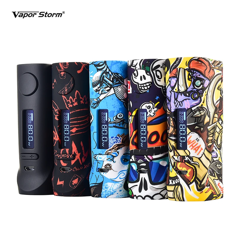 Боксмод Vapor Storm ECO Pro 80 Вт VW TC OLED дисплей ABS граффити 510 электронная сигарета вейп