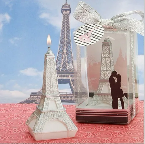 Eiffel Tower Candles In Gift Box Wedding Bridal Shower Party Favor Guest Present Novelty | Дом и сад