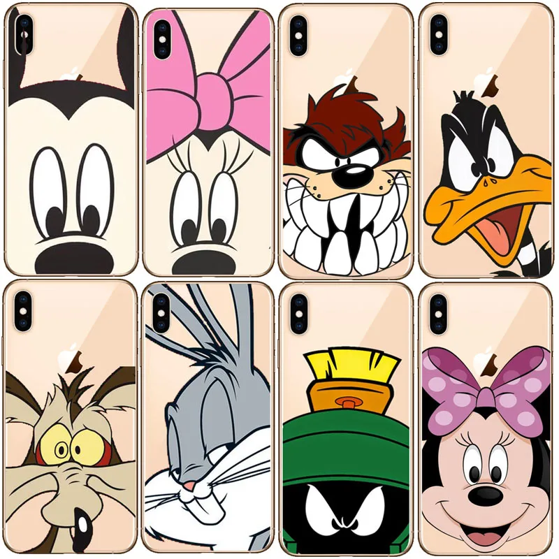Bugs Bunny птичка Твити Даффи Дак Looney Tunes чехол тонкий мягкий TPU для телефона iphone XS MAX XR 7