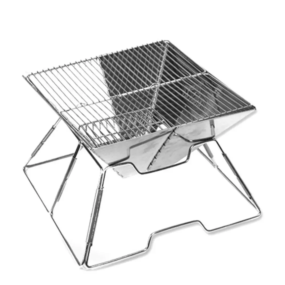 

Outdoor Stainless Steel Barbecue Multi-Function Grill Charcoal Folding Picnic Multi-Person Charcoal Stove Barbecue Trumpet