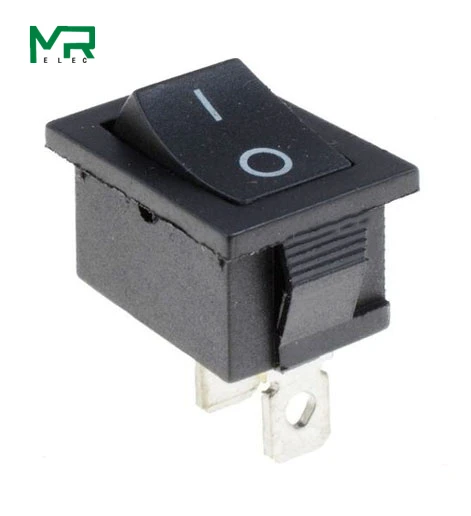 1 шт. KCD1 2PIin 3Pin Лодка Автомобильный кулисный переключатель 6A/10A 250 V/125 V AC красный желтый зеленый синий черный кнопка Лучшая цена KCD1 - Цвет: black  2PIN  On-Off