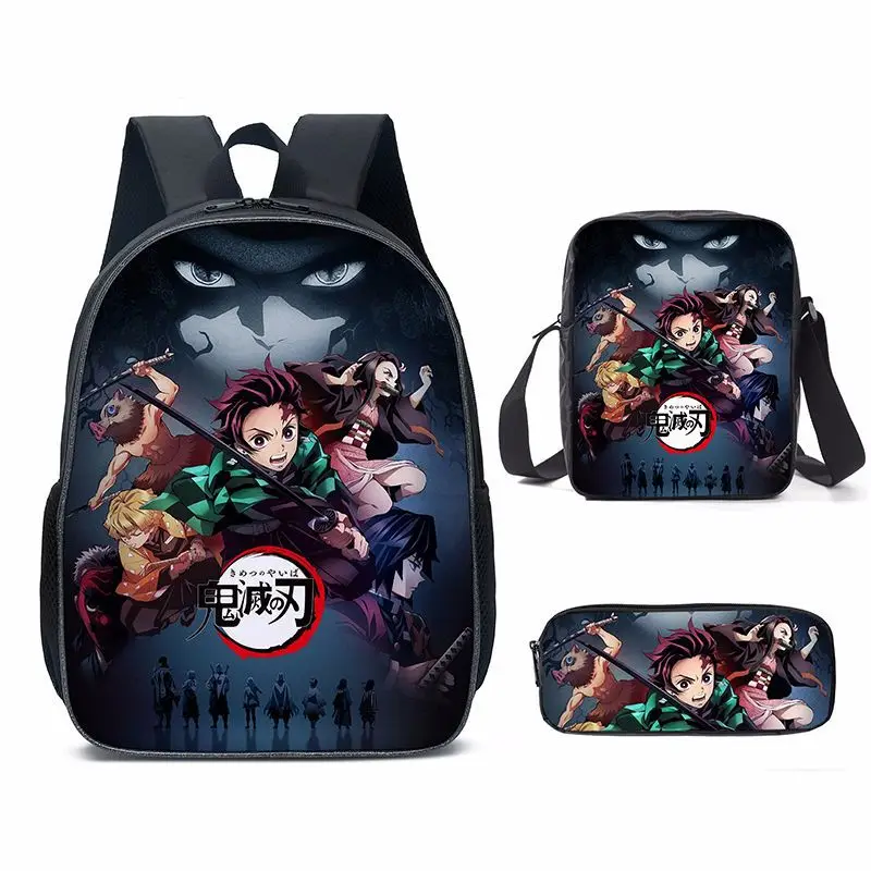 

Demon Slayer Kimetsu No Yaiba Cosplay Schoolgirl Schoolbag Anime Backpack Nezuko Tanjirou Canvas Bag Backpack Gifts Boys Girls