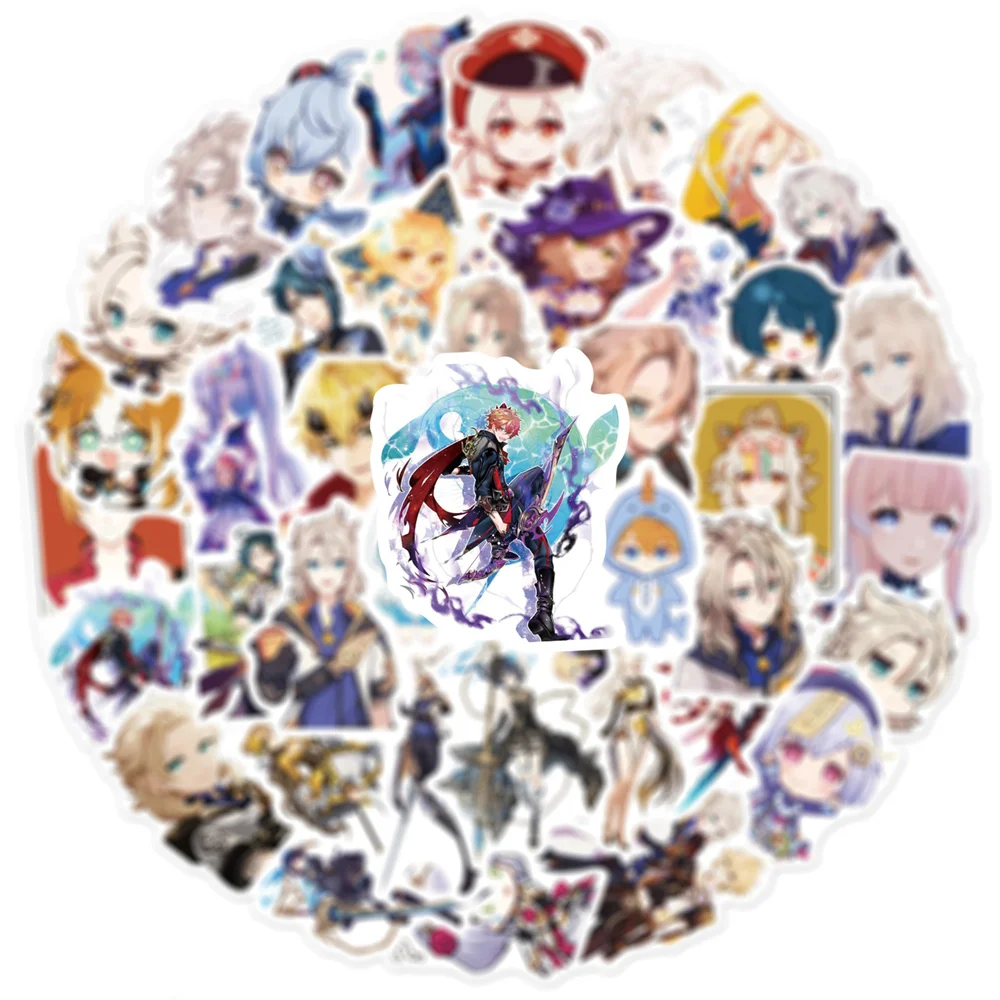 10/30/50 PCS Genshin Impact Cartoon Game Sticker Suitable for Laptop Skateboard Suitcase Mobile Phone Shell Wholesale | Игрушки и хобби