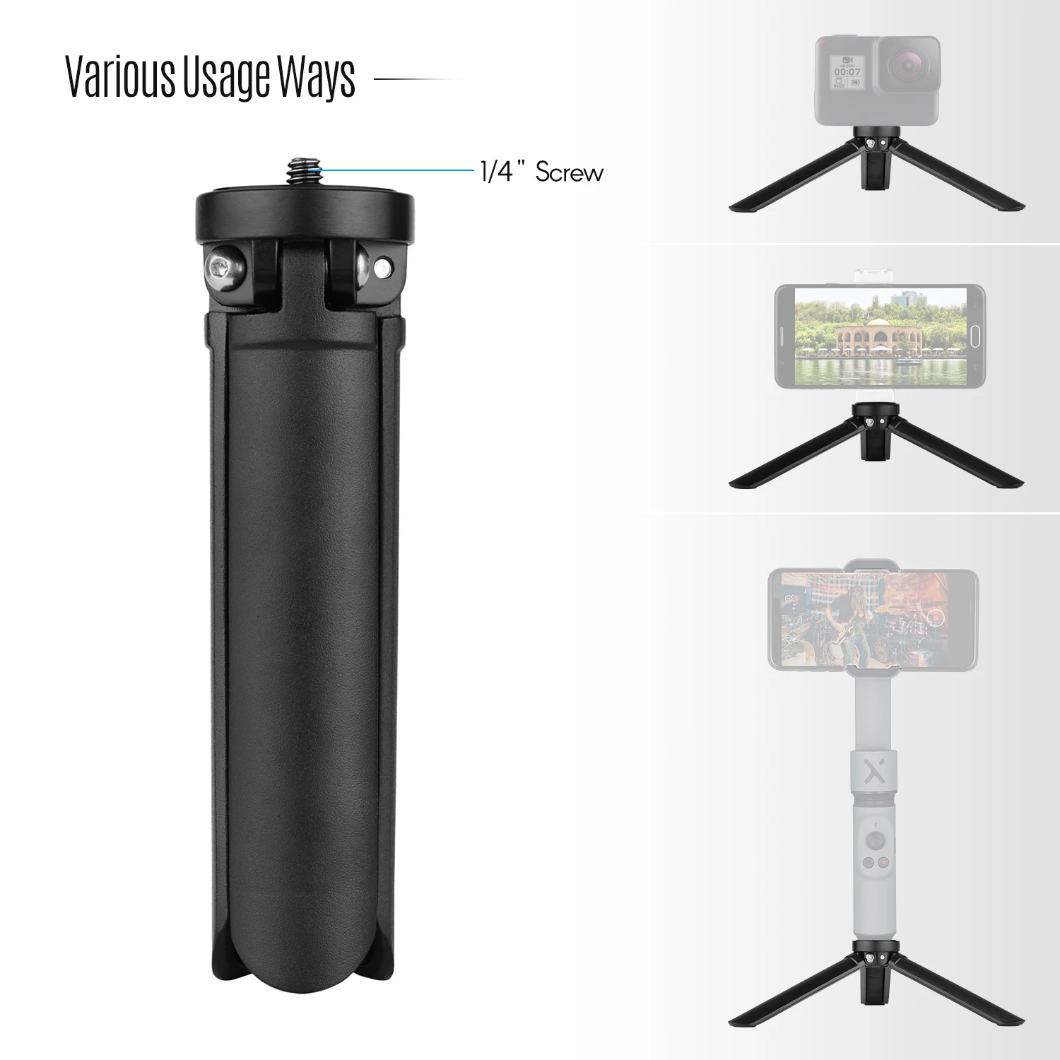 Металлический мини-штатив 1/4 дюйма для смартфона шарнирный стабилизатор Feiyu G5/G6/G6