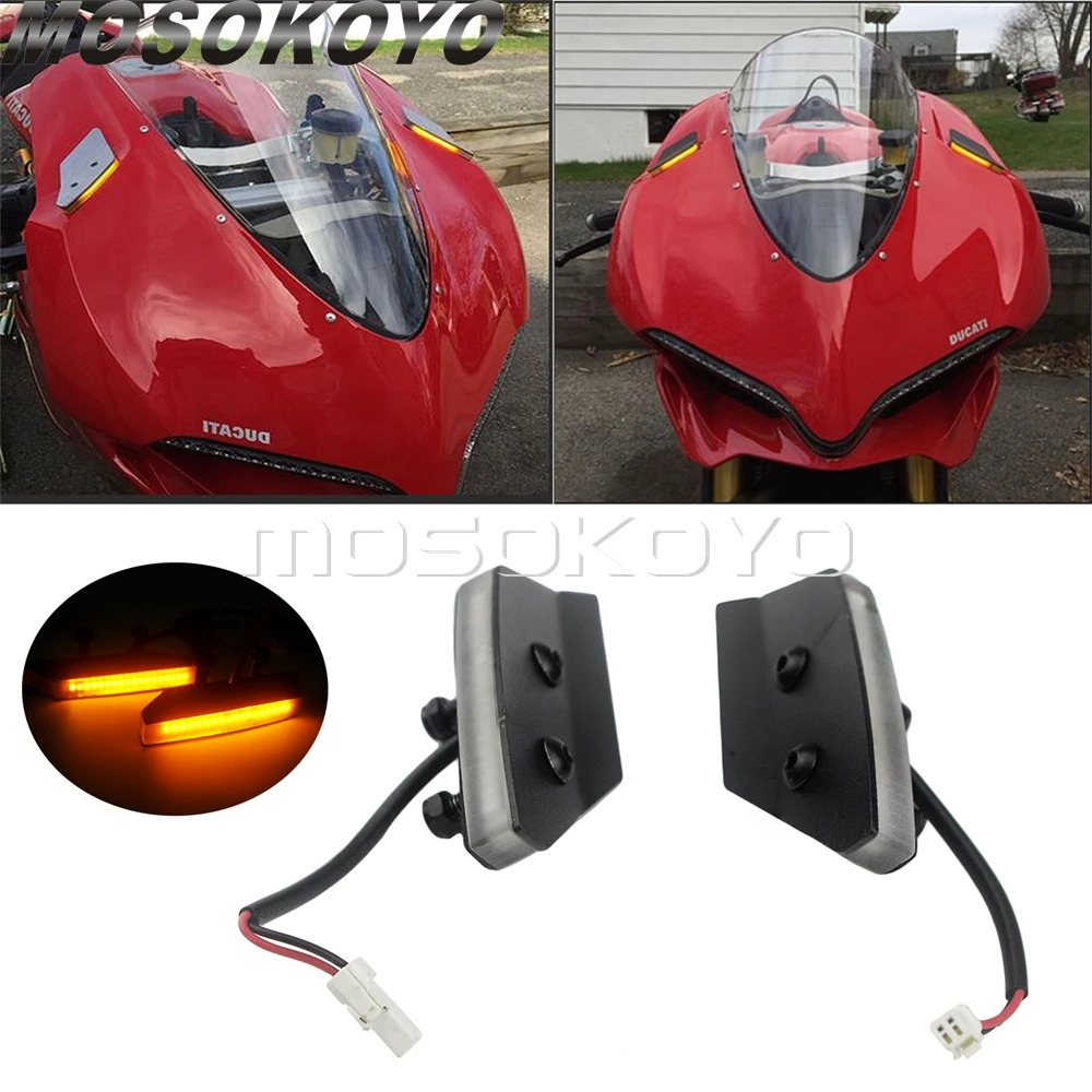 СВЕТОДИОДНЫЙ световой индикатор для Ducati 959/1299 зеркальный блок мотоцикла 2 шт.| |