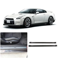 car accessories real carbon fiber car door sill trim sticker scuff plate threshold protector cover for nissan gtr r35 2008 2016