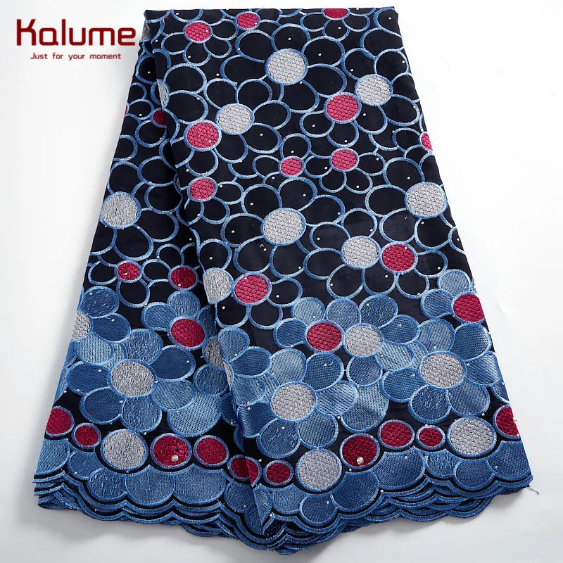 

Kalume 5 Yards High Quality Voile Lace Fashion African Swiss Lace Inspired Fabric Perfect For Occasions Celebrants Wear F2441