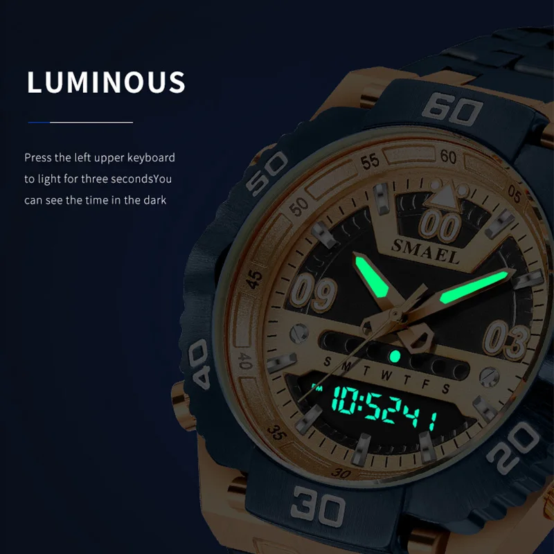 Relogio Masculino SMAEL лидер продаж бренд класса люкс Для мужчин s часы наручные кварцевые