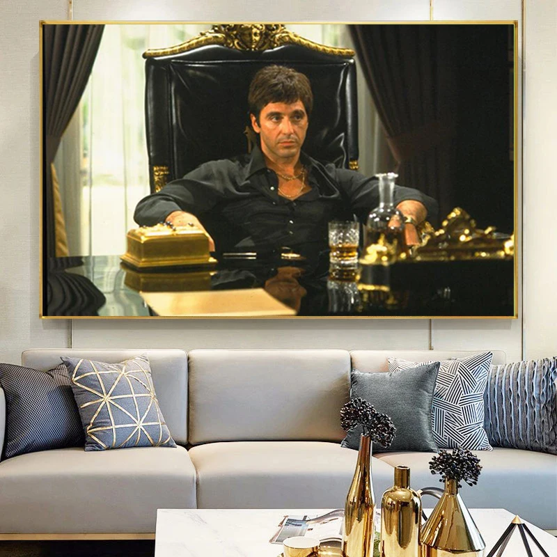 

Modern Figure Portrait Art Tony Montana Canvas Paintings Wall Art Posters and Prints Wall Art Pictures for Living Room Cuadros