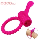 Силиконовые Кольца для пениса, Вибрирующие Кольца для пениса, Мужская Задержка эякуляции, секс-игрушки для мужчин, Эротические товары для взрослых, встроенный аккумулятор