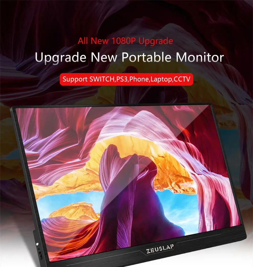 13," 15,6" 1080P HDR портативный монитор HDMI USB C Дисплей для ПК, ноутбука, телефона, PS4, переключатель, xbox HD ips экран игровой монитор