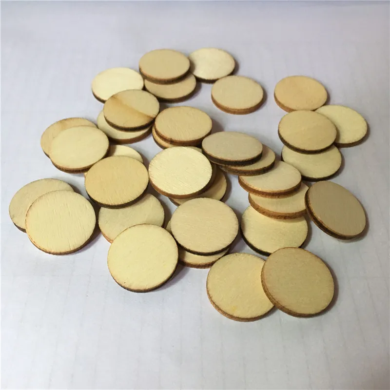 

100Pieces 10mm 20mm 30mm Round Wood Cutout Circles Chips for Board Game Pieces,Arts & Crafts Projects,DTY Ornaments
