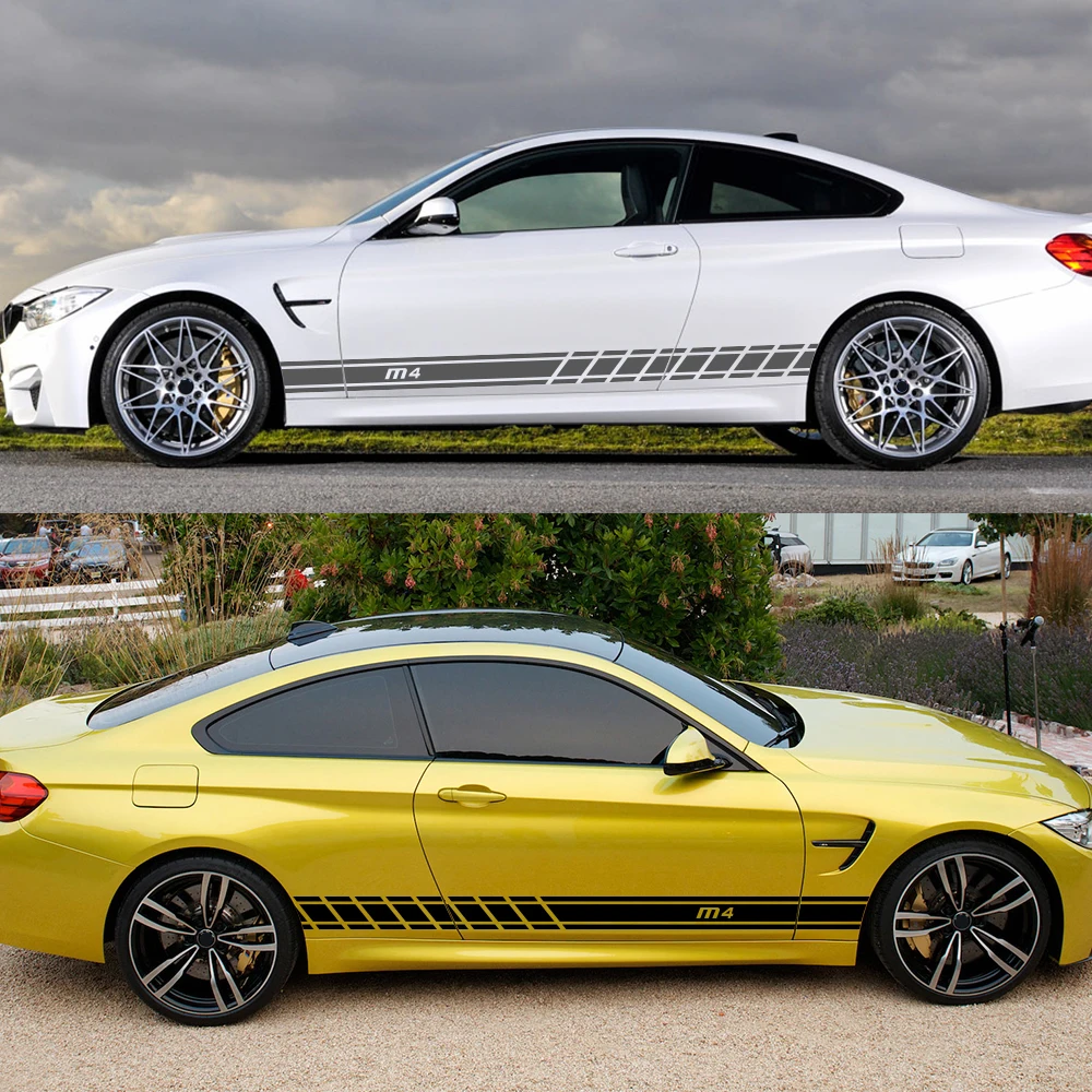 2 шт. длинные наклейки на дверь и боковую юбку для BMW M2 M3 M4 M5 M6 |