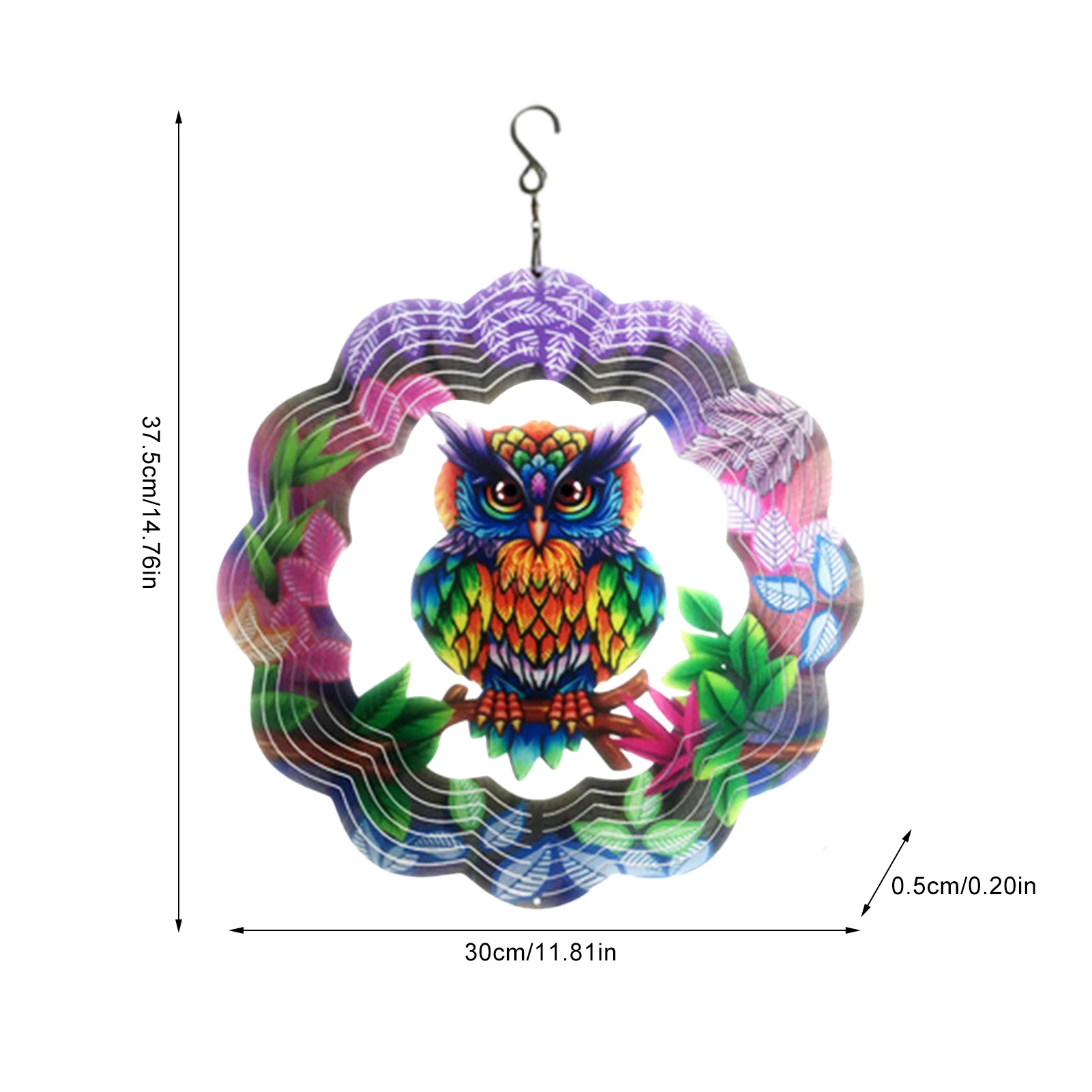 

Outdoor Living Wind Chimes Yard Garden Spinner 3d Wind Chime Owl Ornament Wall Hanging Home Decor Decoration Wind Chimes