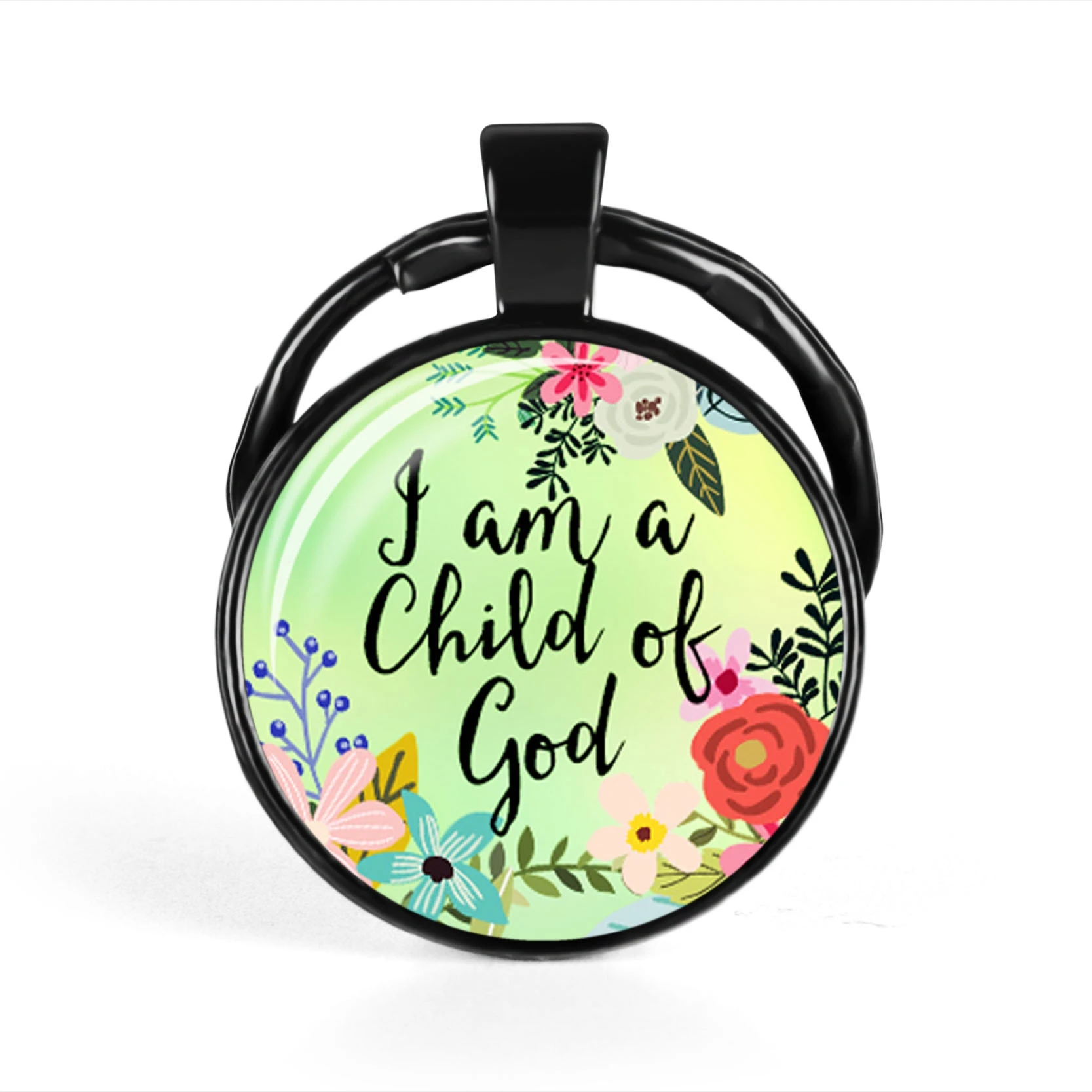 Новый черный держатель для ключей из Христианской Библии подвески стеклянная